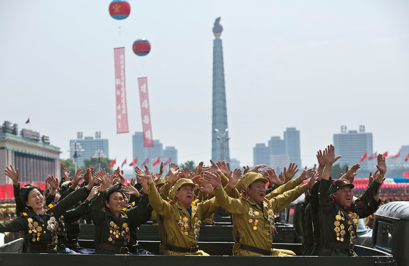 Illustration for article titled The Retro-Futuristic Spectacle of Military Parades in North Korea